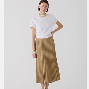 J. Crew Pleated Pull On Midi Skirt